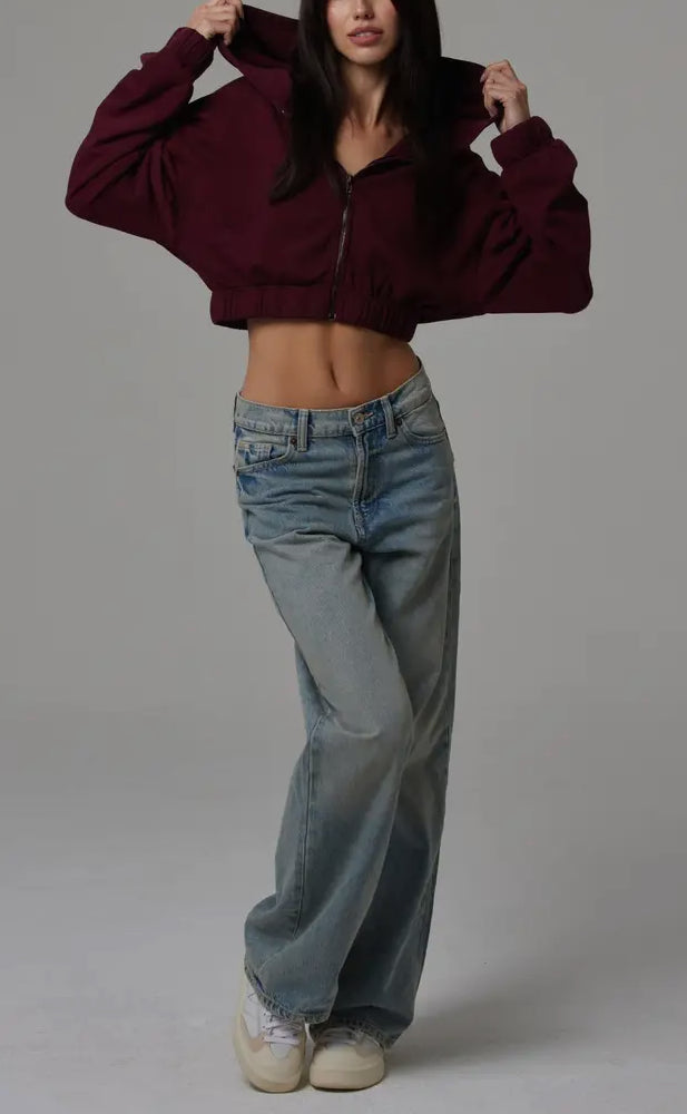 Felpa con zip e cappuccio in cotone ( + colori)