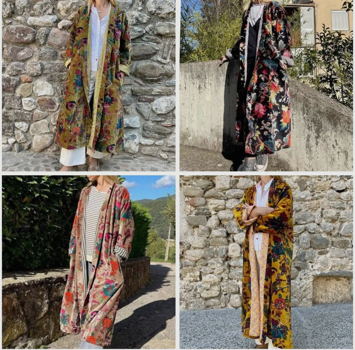 Giacca lunga di velluto ( + fantasie)