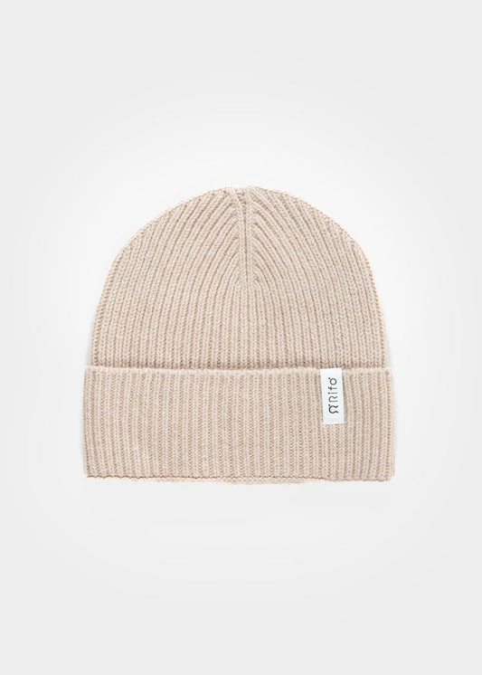 Cappello unisex in cashmere rigenerato | Beige RIFÒ