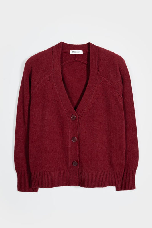 Cardigan corto in cashmere rigenerato – Vinaccia