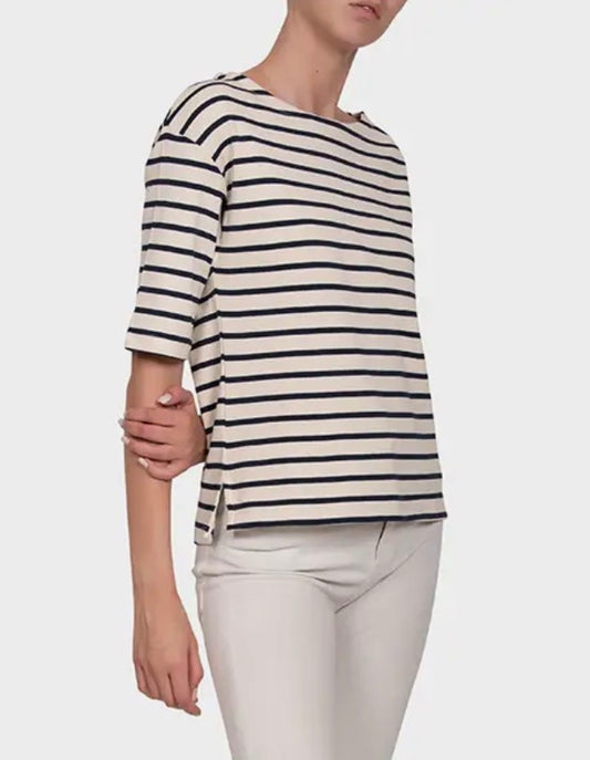 Maglia in spugna di cotone manica 2/4