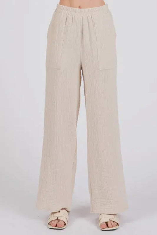 Pantaloni in tripla garza (+ colori)