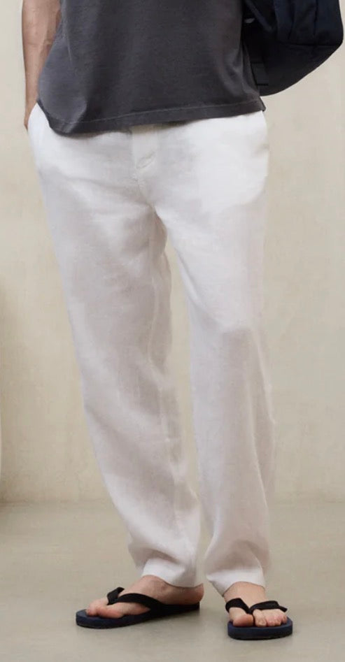 Pantalone uomo in lino bianco Ecoalf