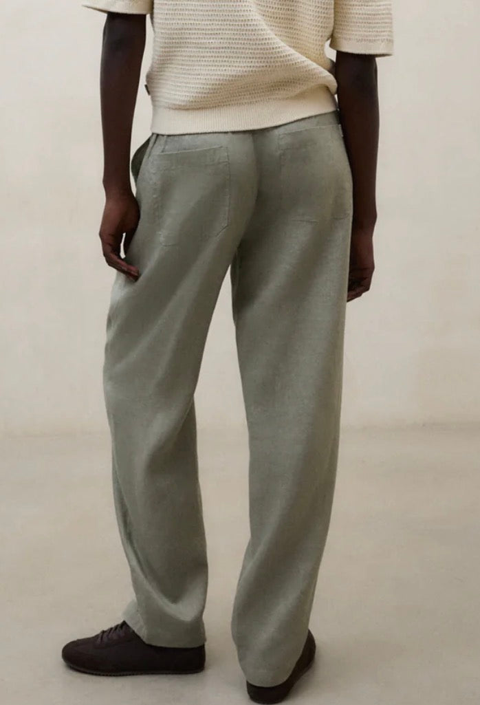 Pantaloni in lino salvia Ecoalf