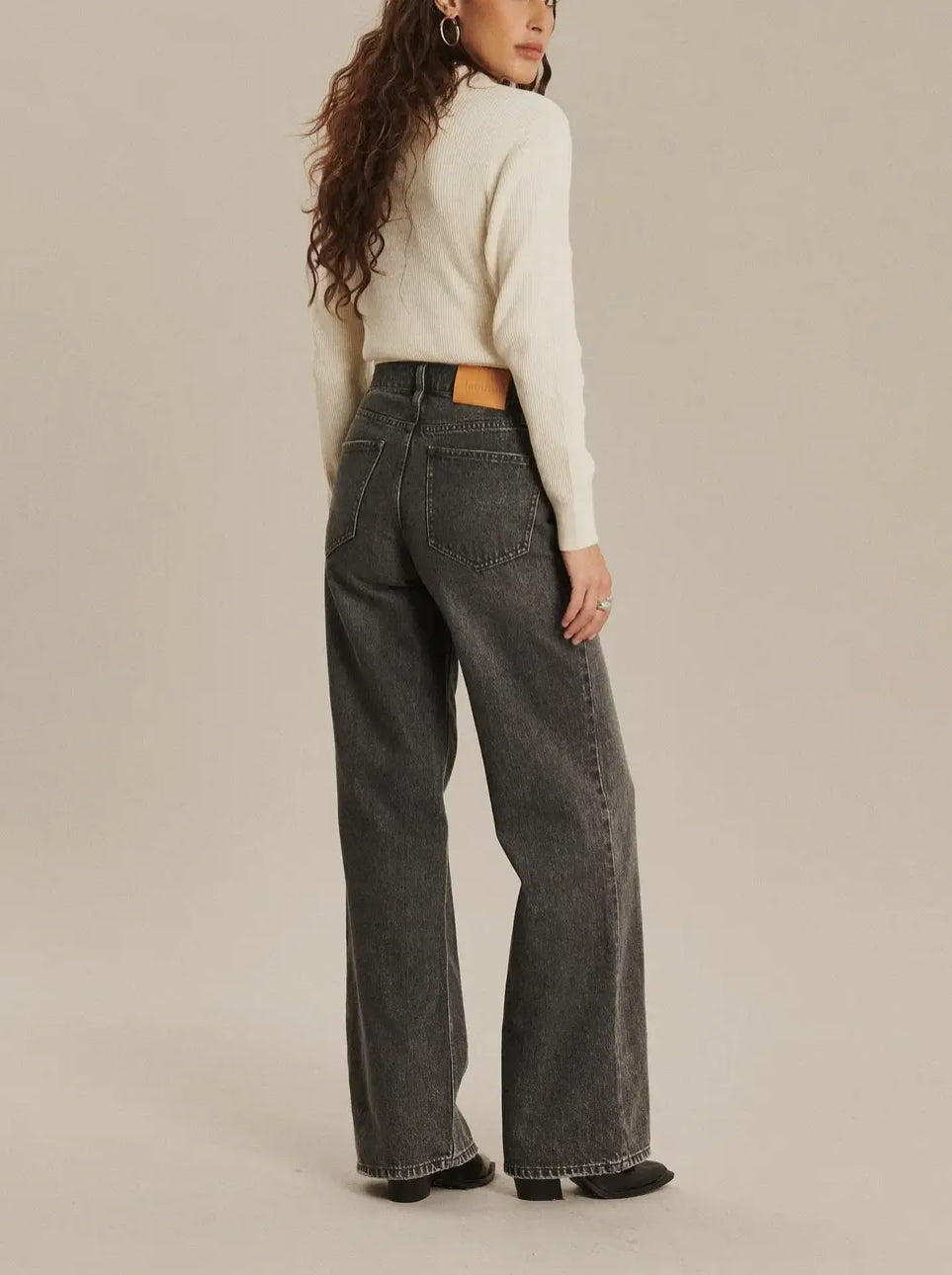 Jeans boyfriend grigio