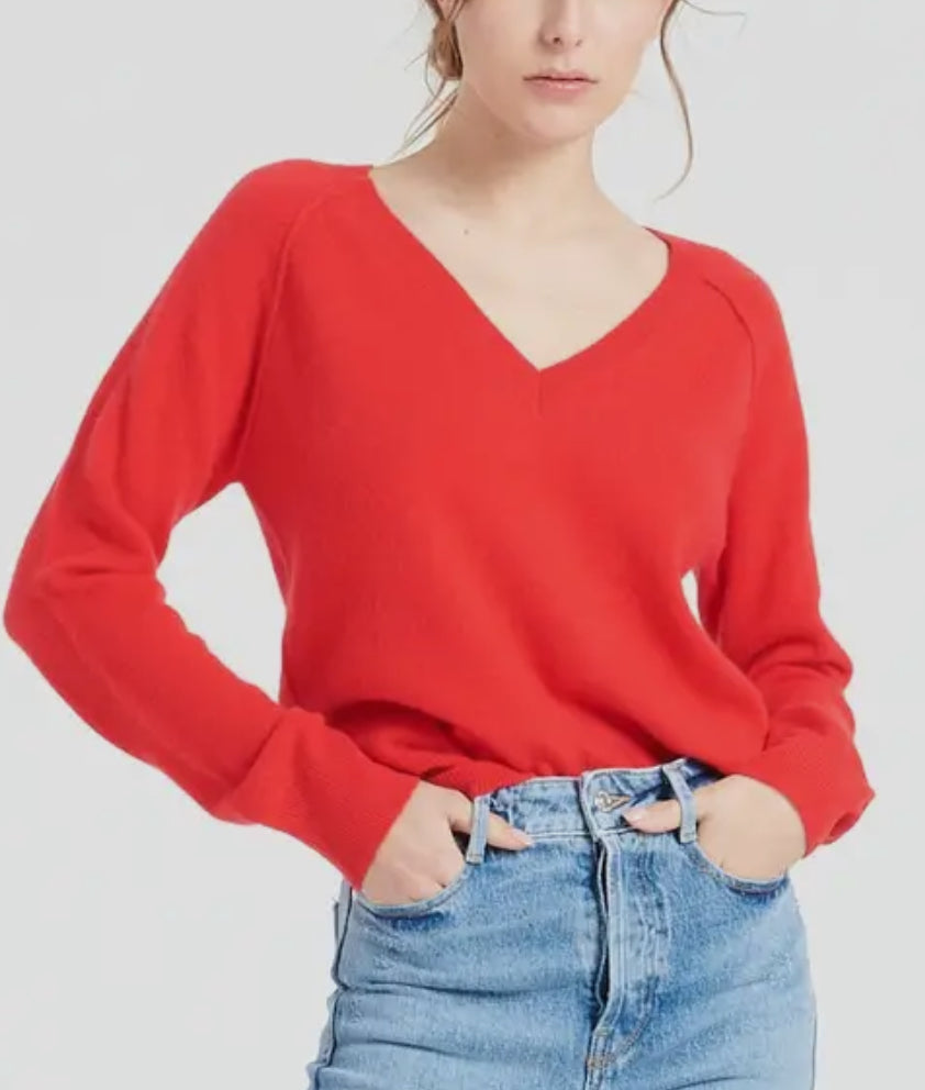 Maglione in cashmere rosso