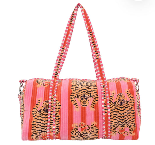 Borsa weekender TIGER in velluto.