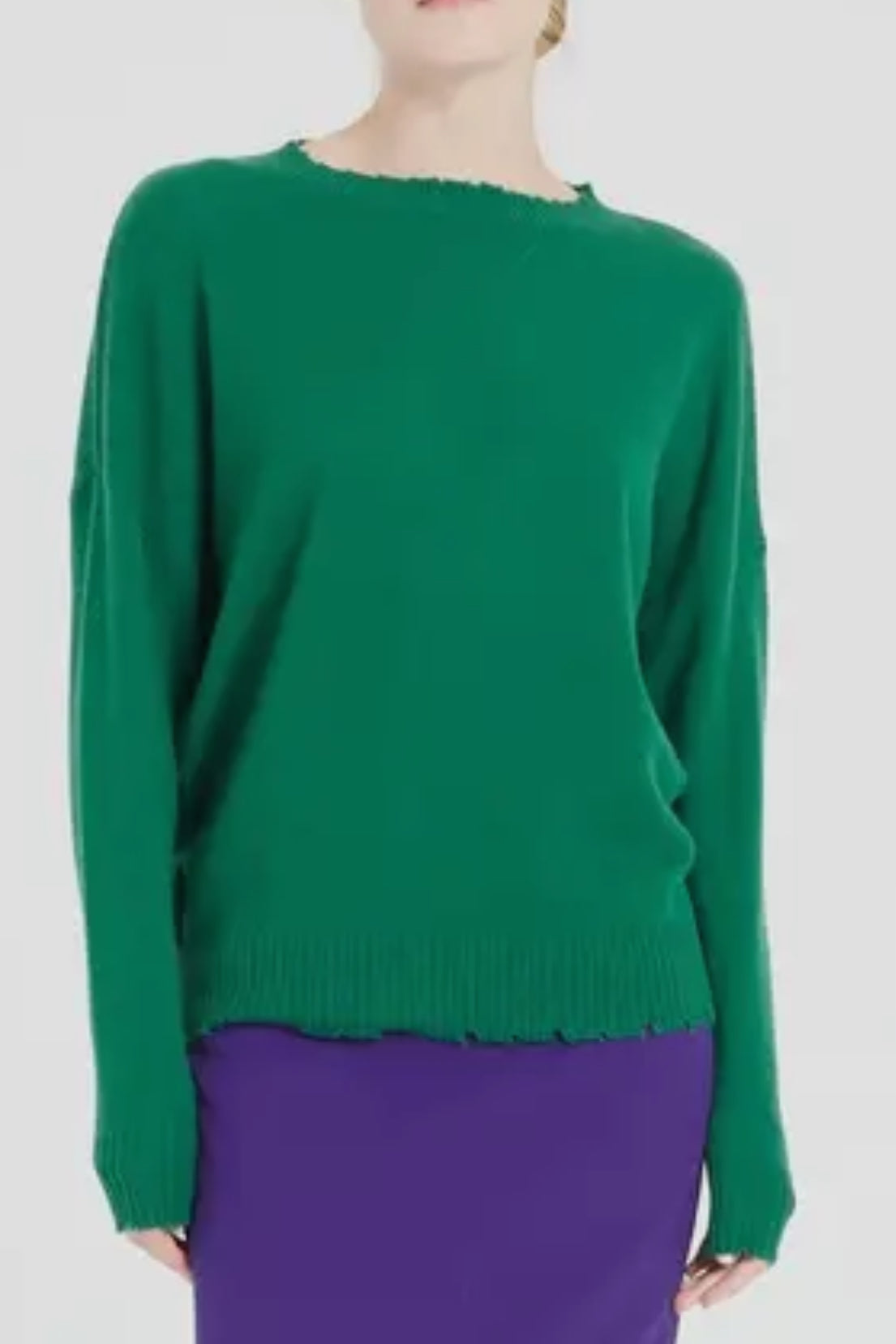 Maglione cashmere verde STUDIO CASHMERE