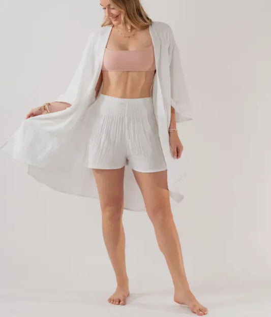 Kimono aperto in cotone.