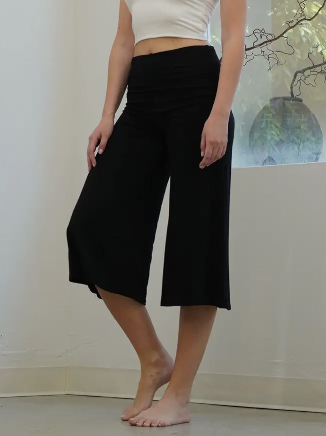 Pantaloni 3/4 bambù