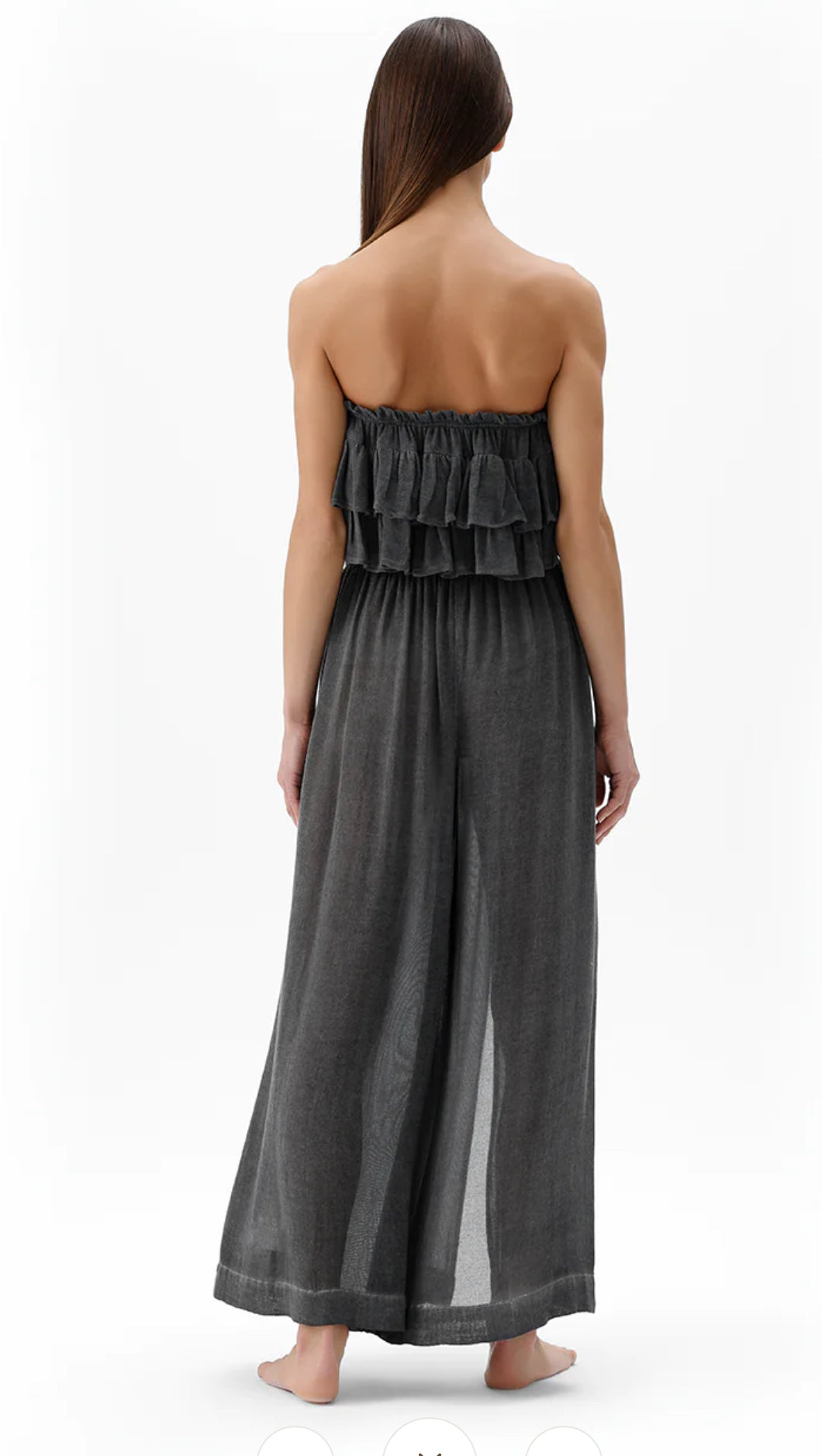 Pantalone aperto in cotone e bambù.