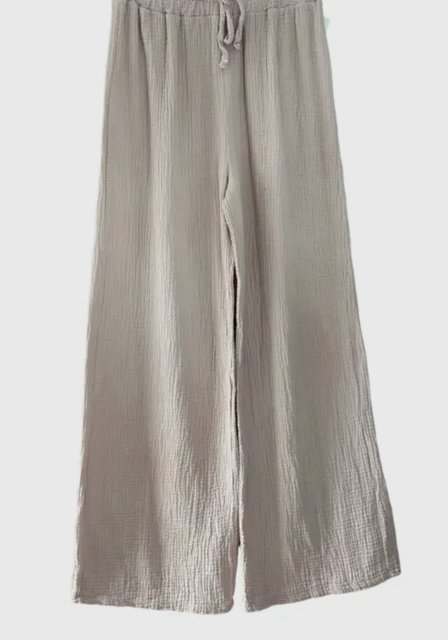 Pantaloni larghi in garza di cotone ( + colori)