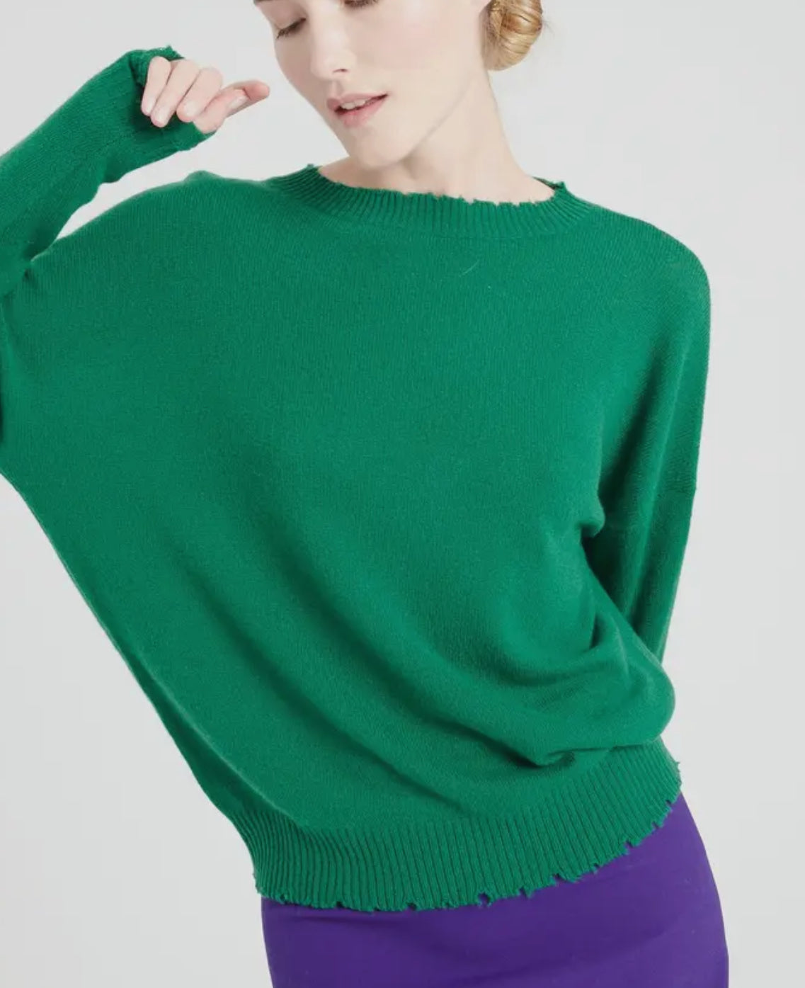 Maglione cashmere verde STUDIO CASHMERE