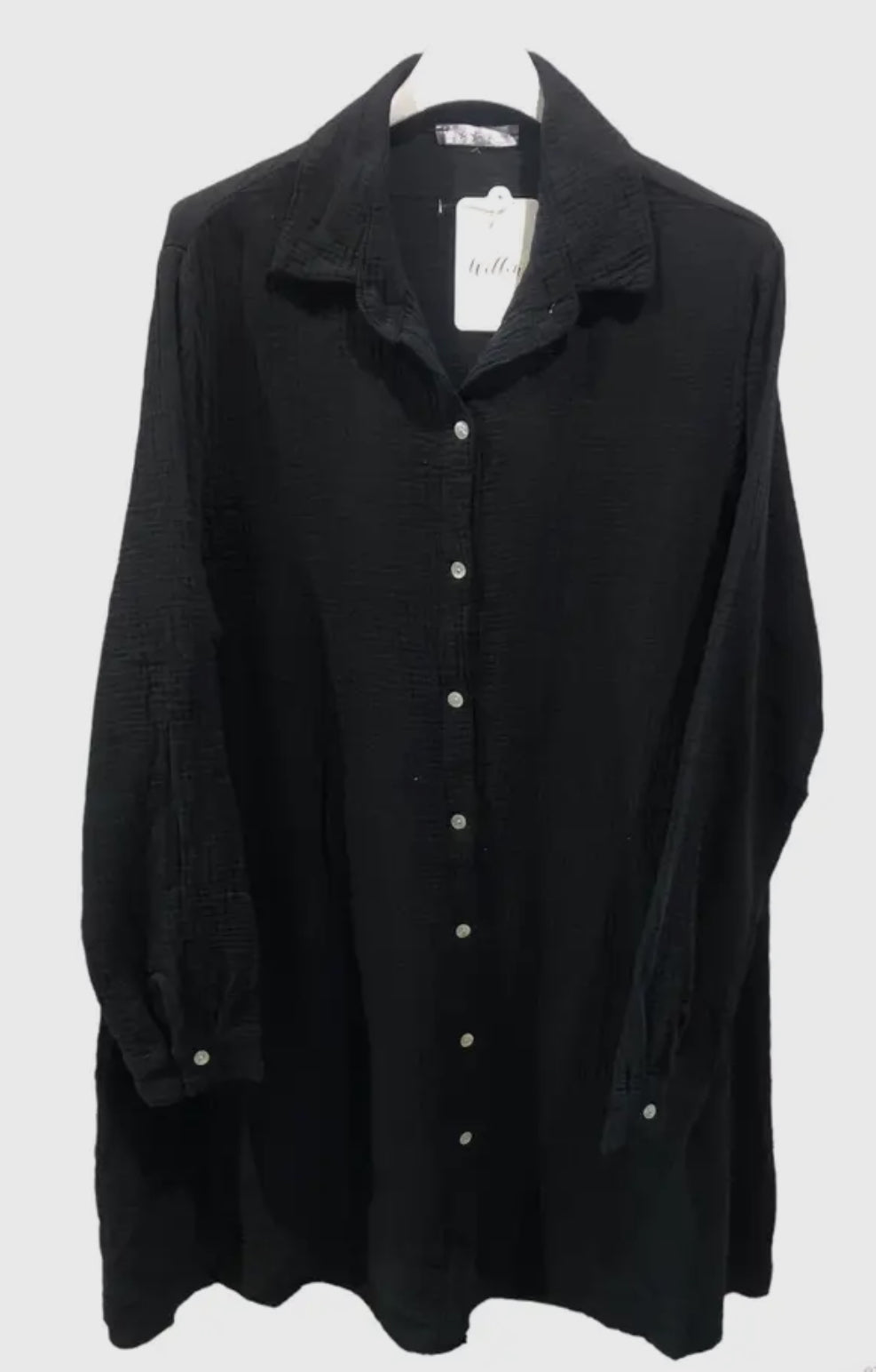 Abito camicia in garza di cotone