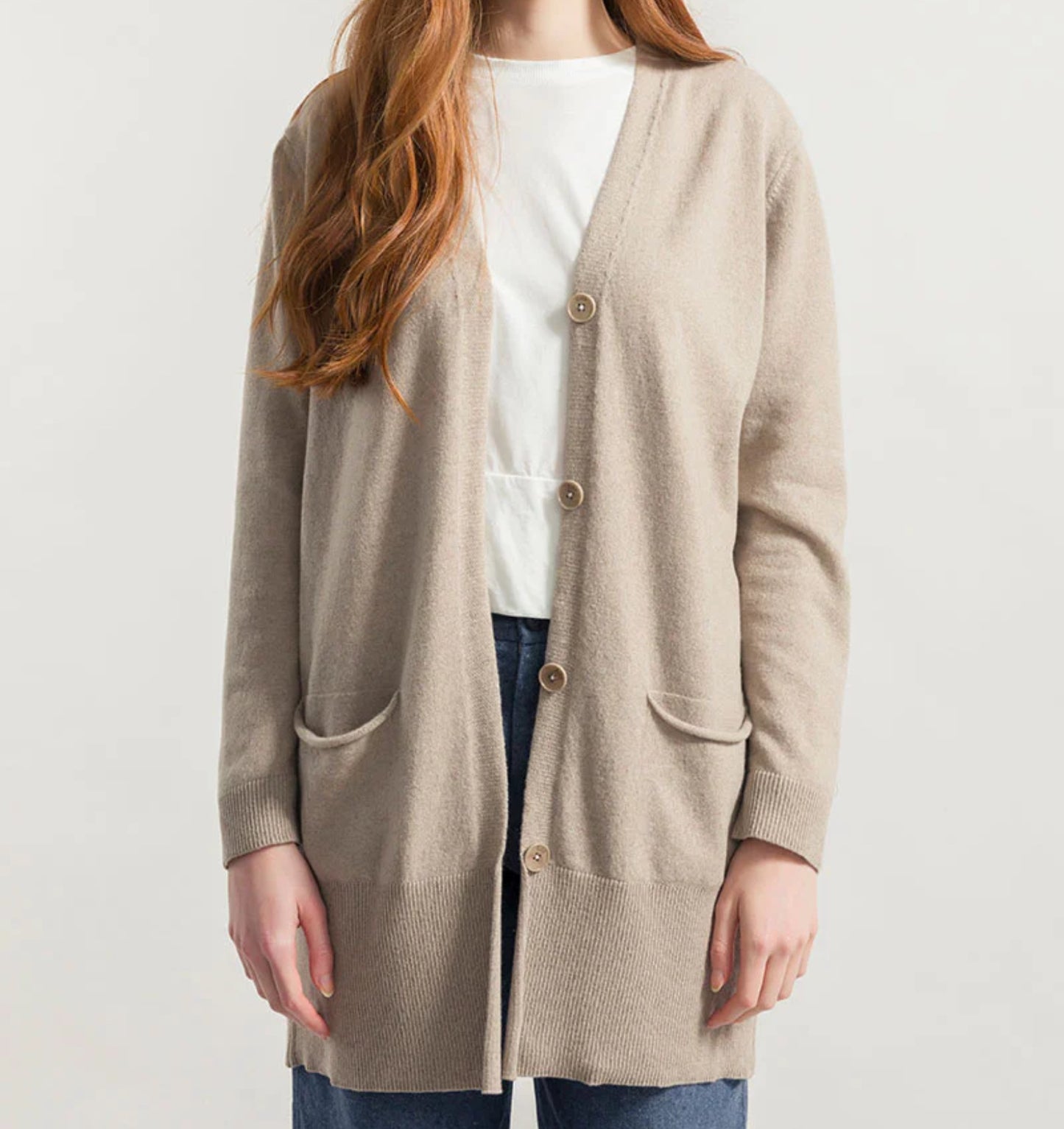 Cardigan over in Cashmere rigenerato RIFO’