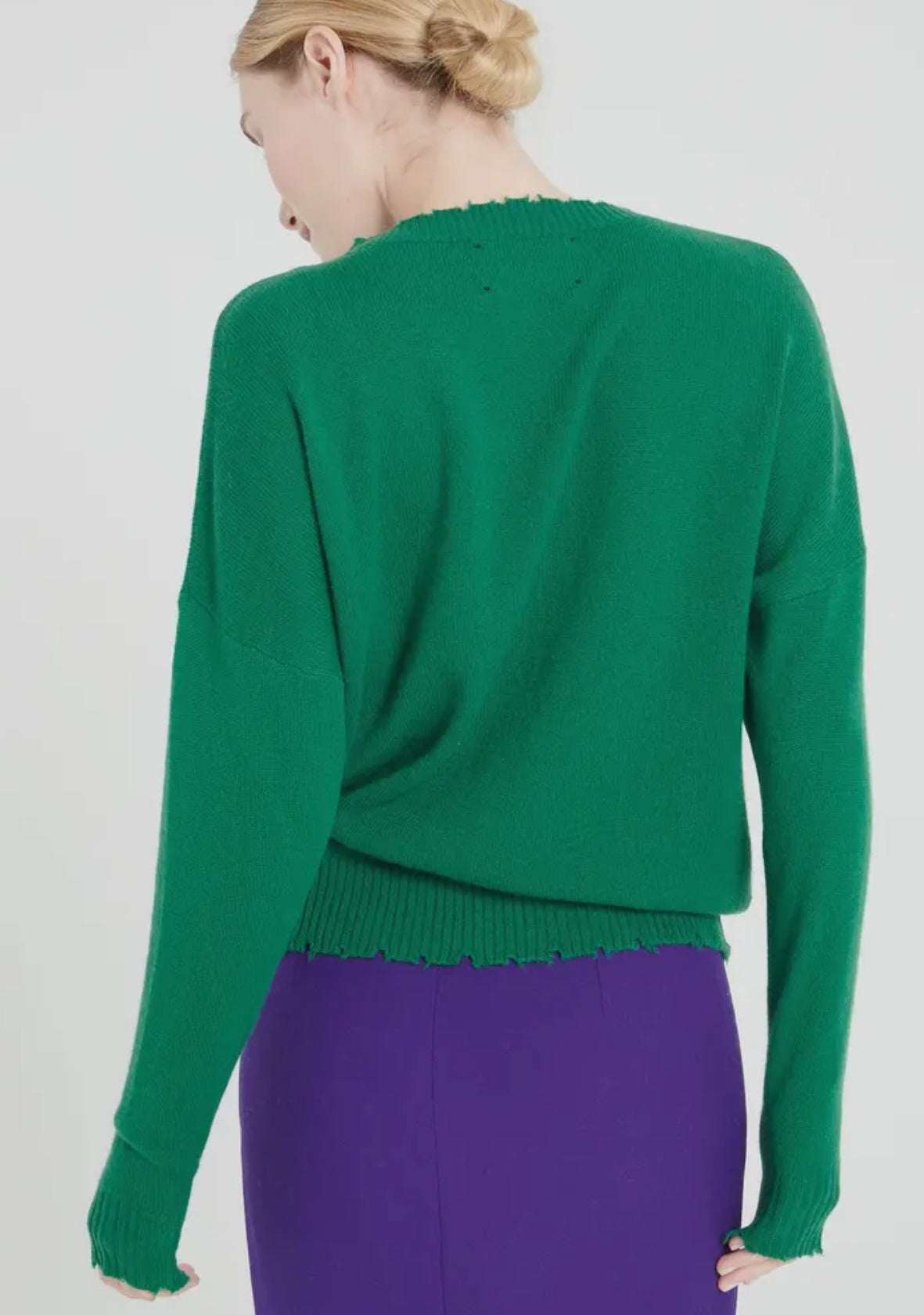 Maglione cashmere verde STUDIO CASHMERE