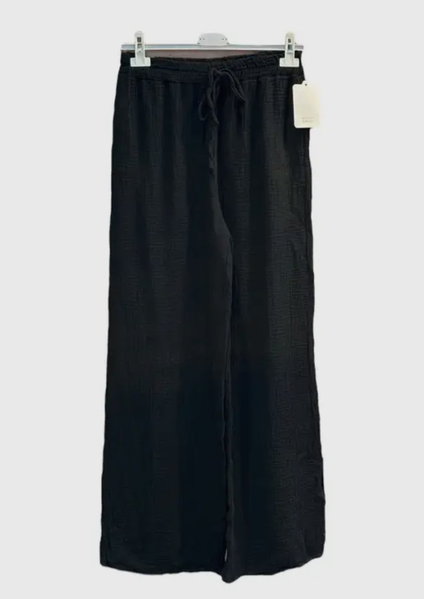 Pantaloni larghi in garza di cotone ( + colori)