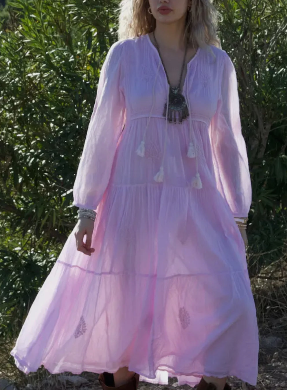 Abito in voile di cotone