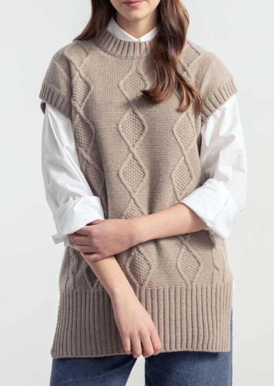 Gilet over in lana rigenerata RIFÒ ( 3 colori)