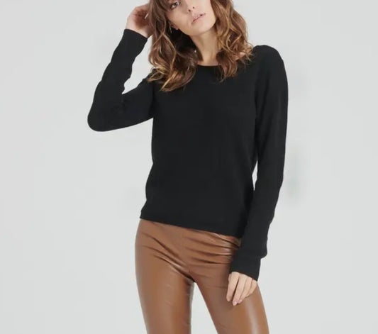 Girocollo cashmere nero STUDIO CASHMERE