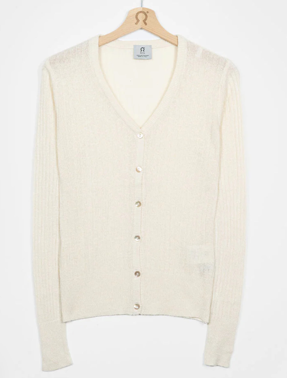 Cardigan in seta rigenerata RIFO’