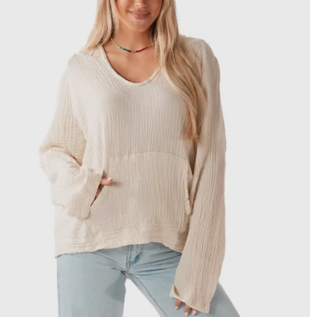 Maglia felpa in cotone.