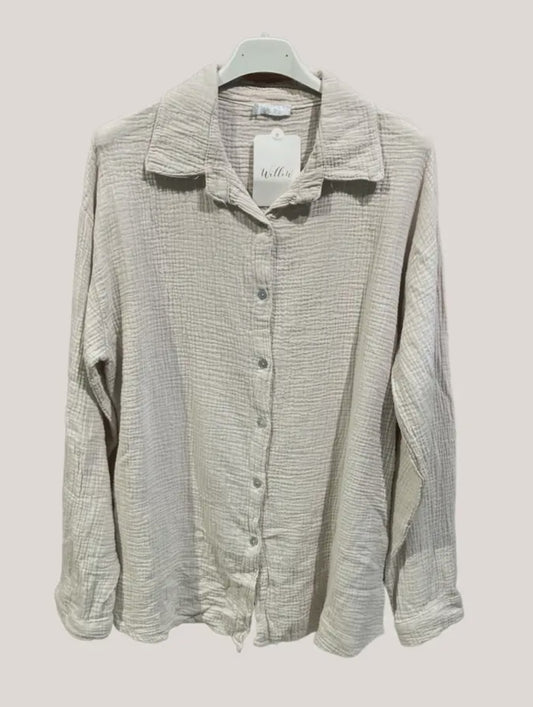 Camicia in garza di cotone