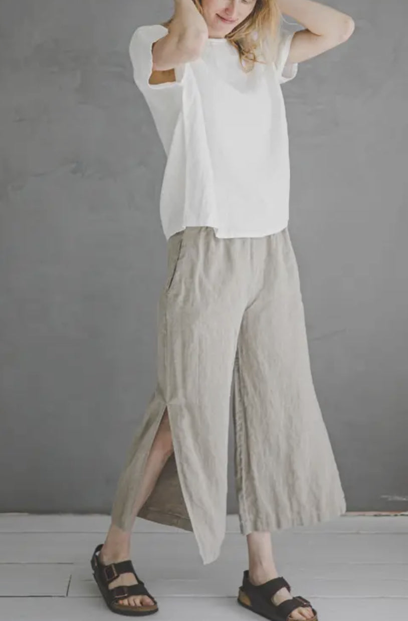 Pantalone Lino spacchi