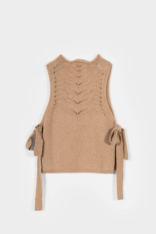 Gilet in lana rigenerata - Beige RIFÒ