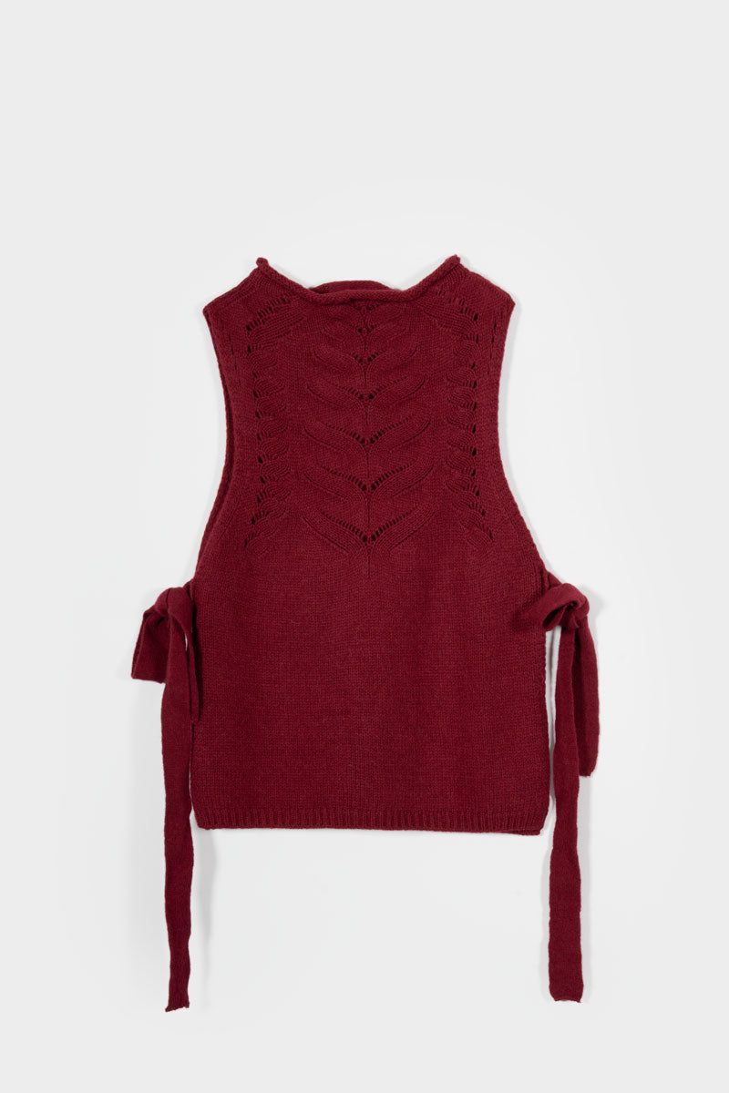Gilet in lana rigenerata - Vinaccia