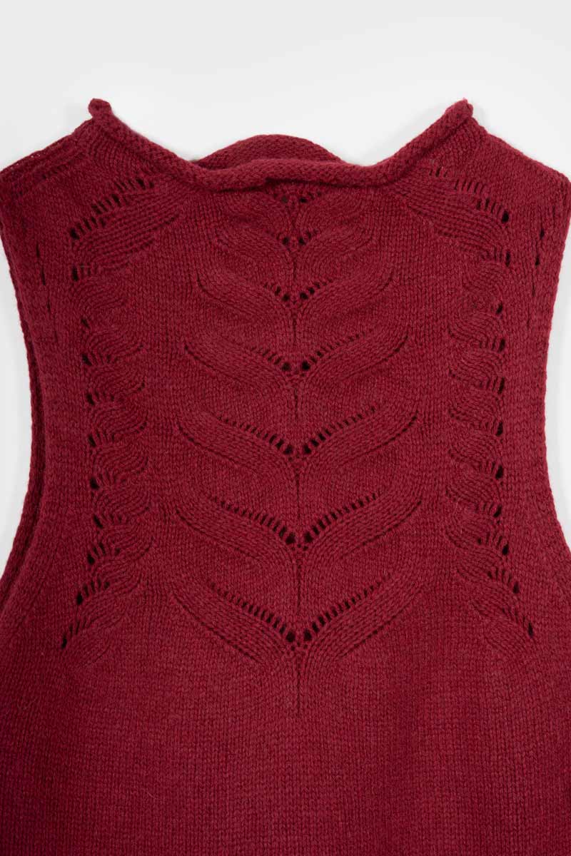 Gilet in lana rigenerata - Vinaccia