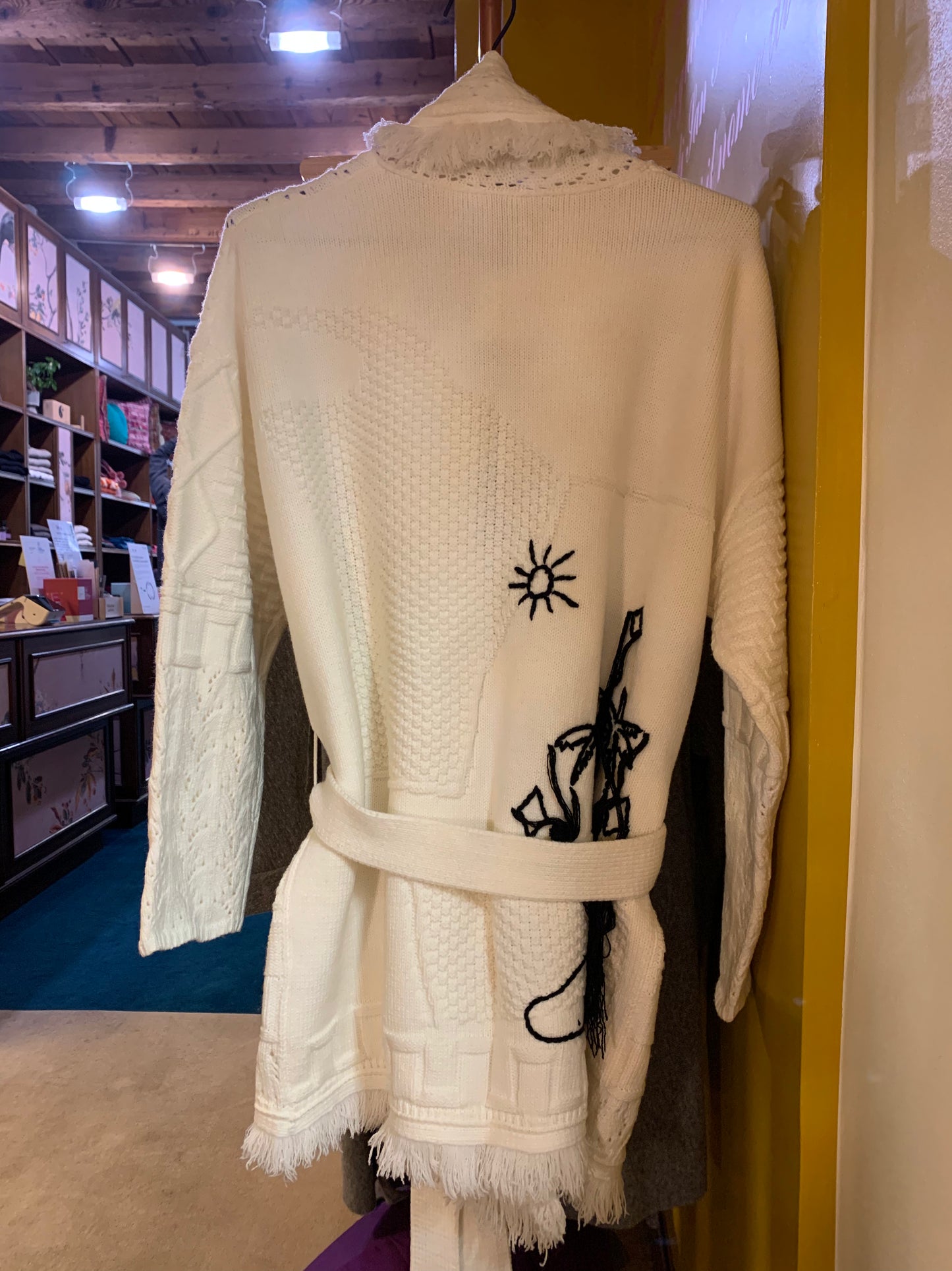 Cardigan con cintura lana/cashmere