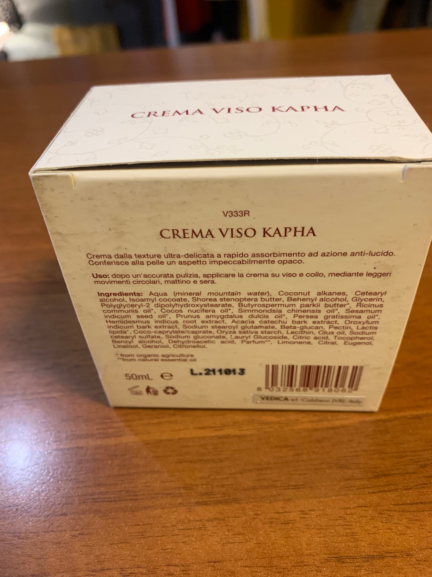 Crema viso KAPHA Vedica