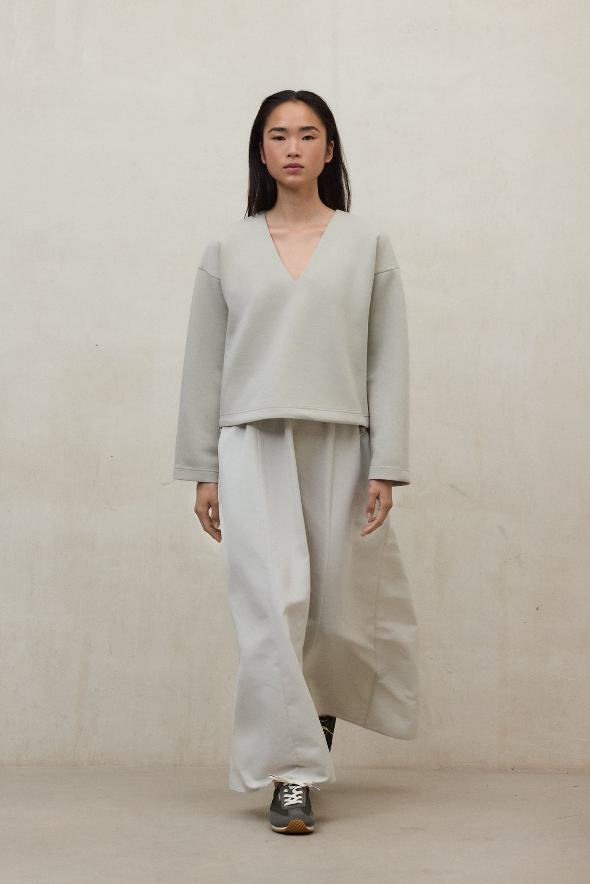 Abito in tessuto riciclato con coulisse – Oat