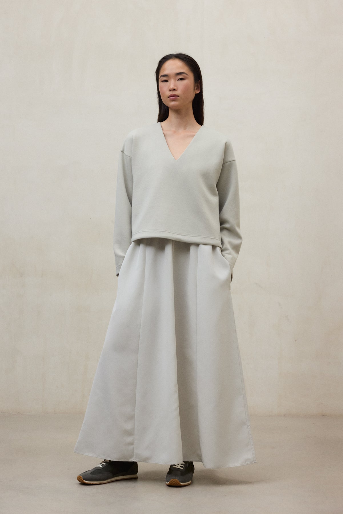 Abito in tessuto riciclato con coulisse – Oat