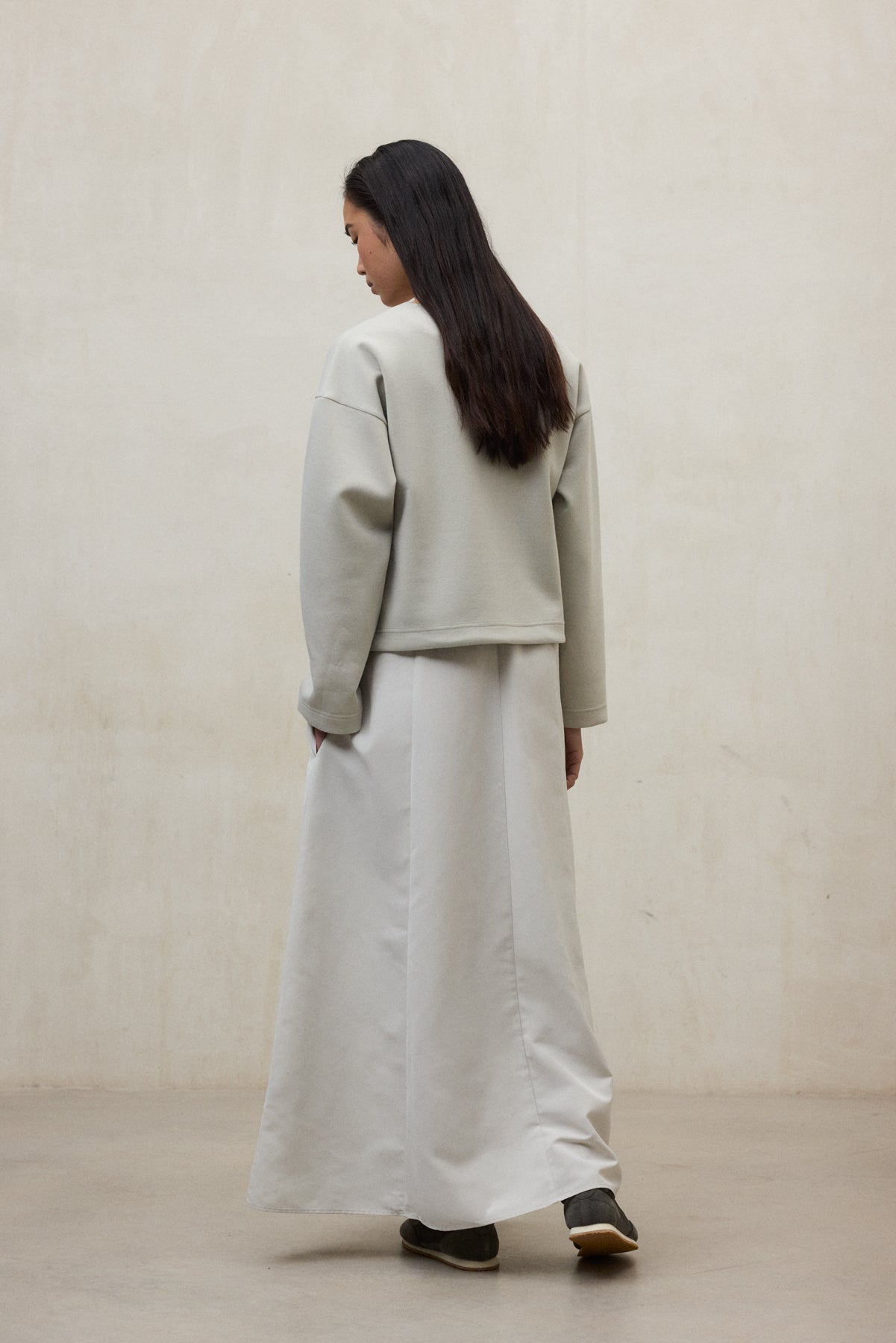 Abito in tessuto riciclato con coulisse – Oat