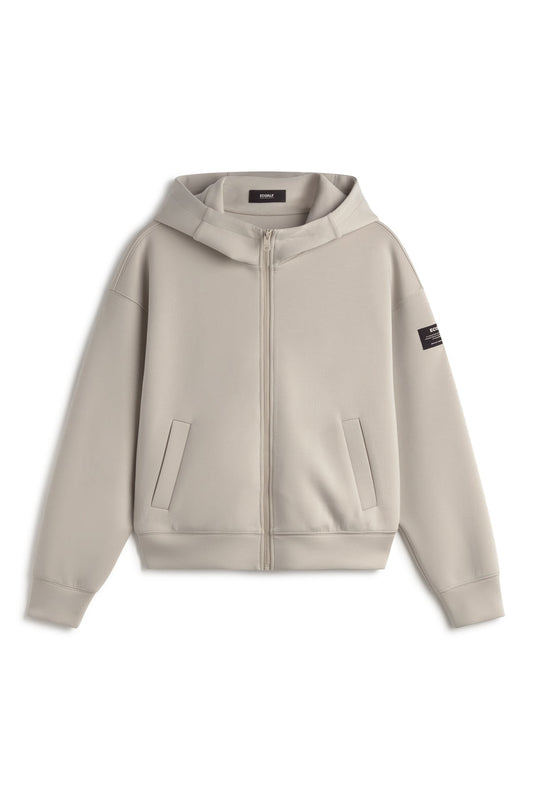 Felpa-giacca con cappuccio e zip vegana – Ghiaccio