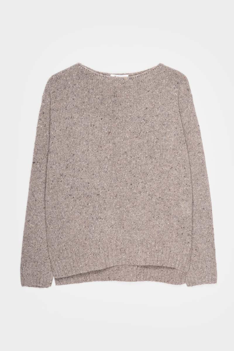 Maglia in cashmere rigenerato – Greige RIFÒ