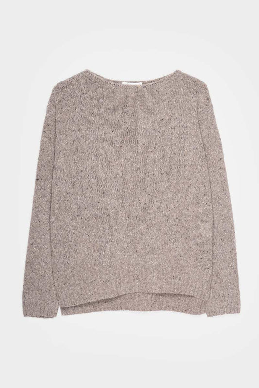 Maglia in cashmere rigenerato – Greige RIFÒ