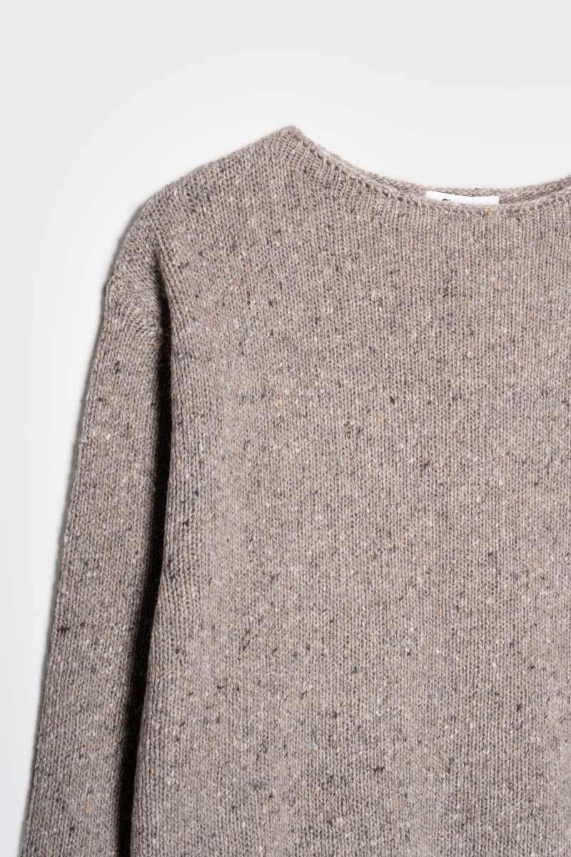 Maglia in cashmere rigenerato – Greige RIFÒ