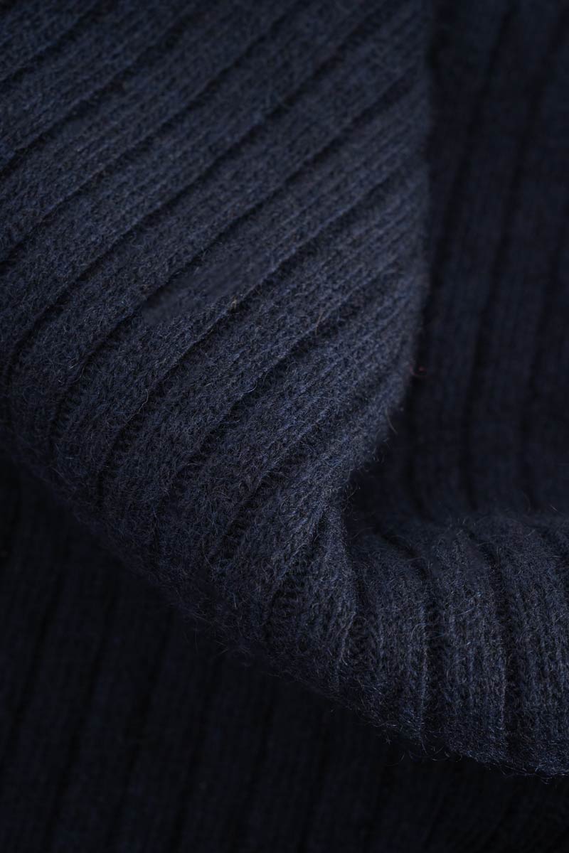 Maglia collo alto in cashmere rigenerato – Blu RIFÒ