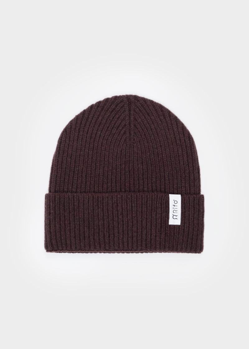 Cappello unisex in cashmere rigenerato | Marrone RIFÒ