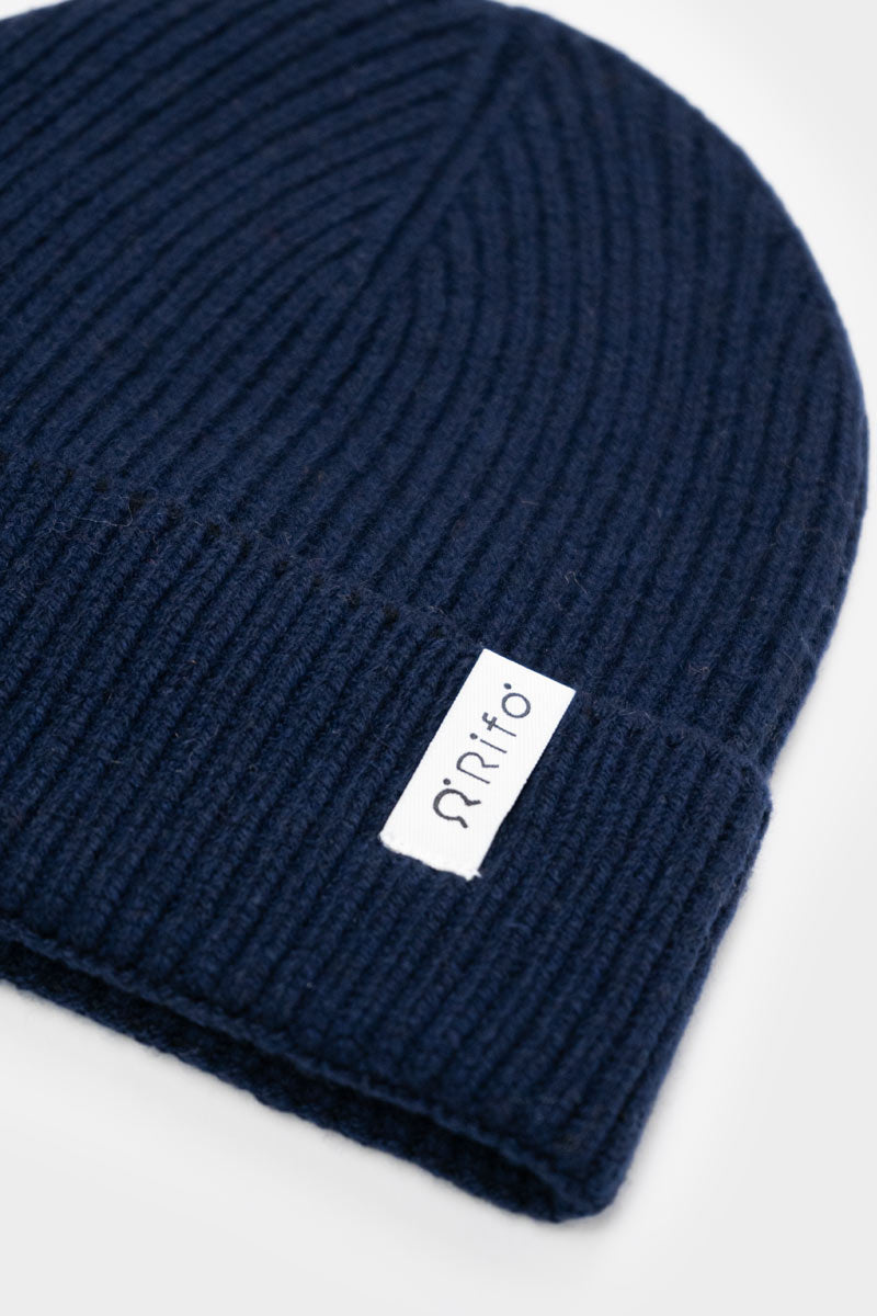 Cappello unisex in cashmere rigenerato | Blu RIFÒ