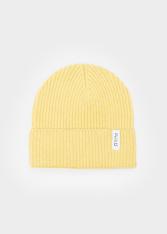 Cappello unisex in cashmere rigenerato | Giallo RIFÒ’