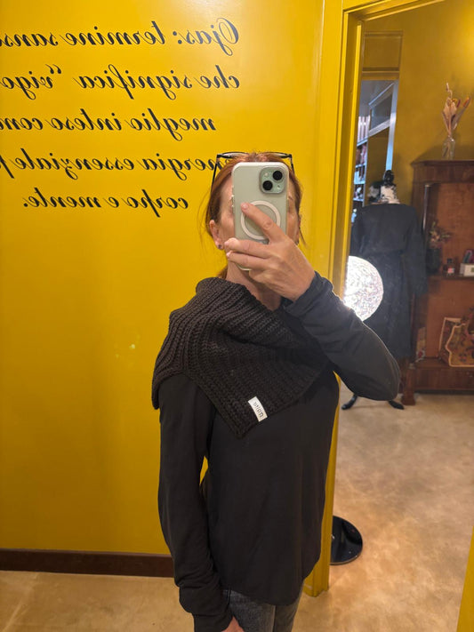 Collo in lana rigenerata unisex | Marrone RIFÒ