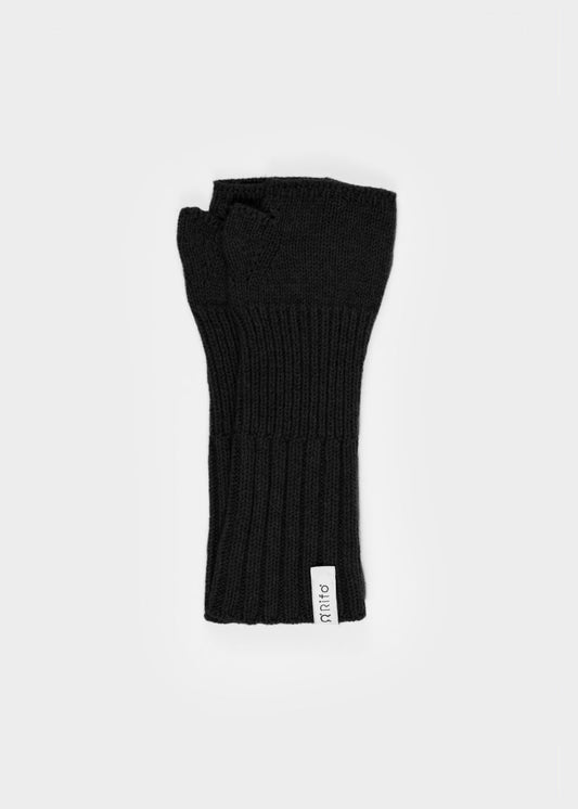Manicotti in cashmere rigenerato Unisex | Nero RIFÒ