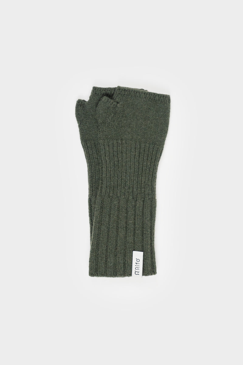 Manicotti in cashmere rigenerato Unisex | Verde RIFÒ
