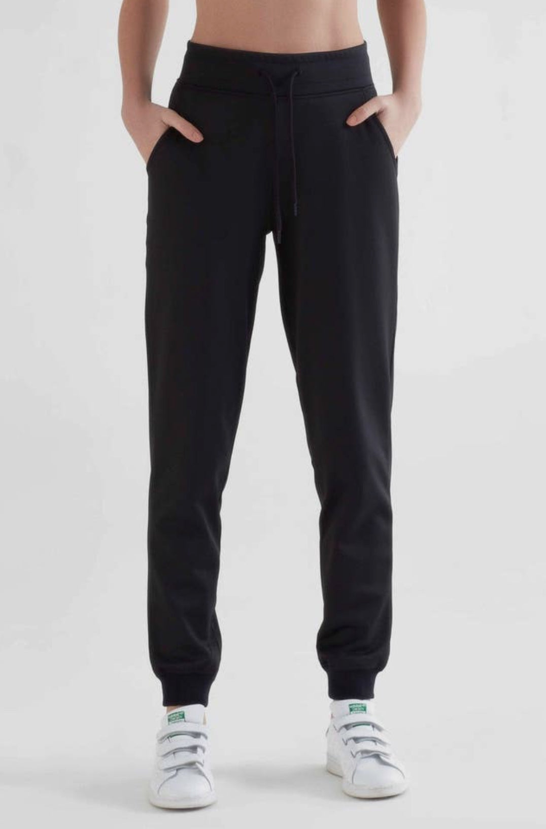 Jogger donna nero, semilucido.