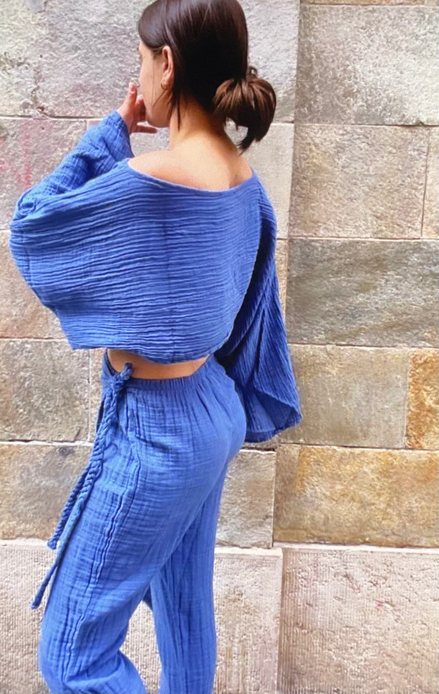 Top BLANCA blu avio