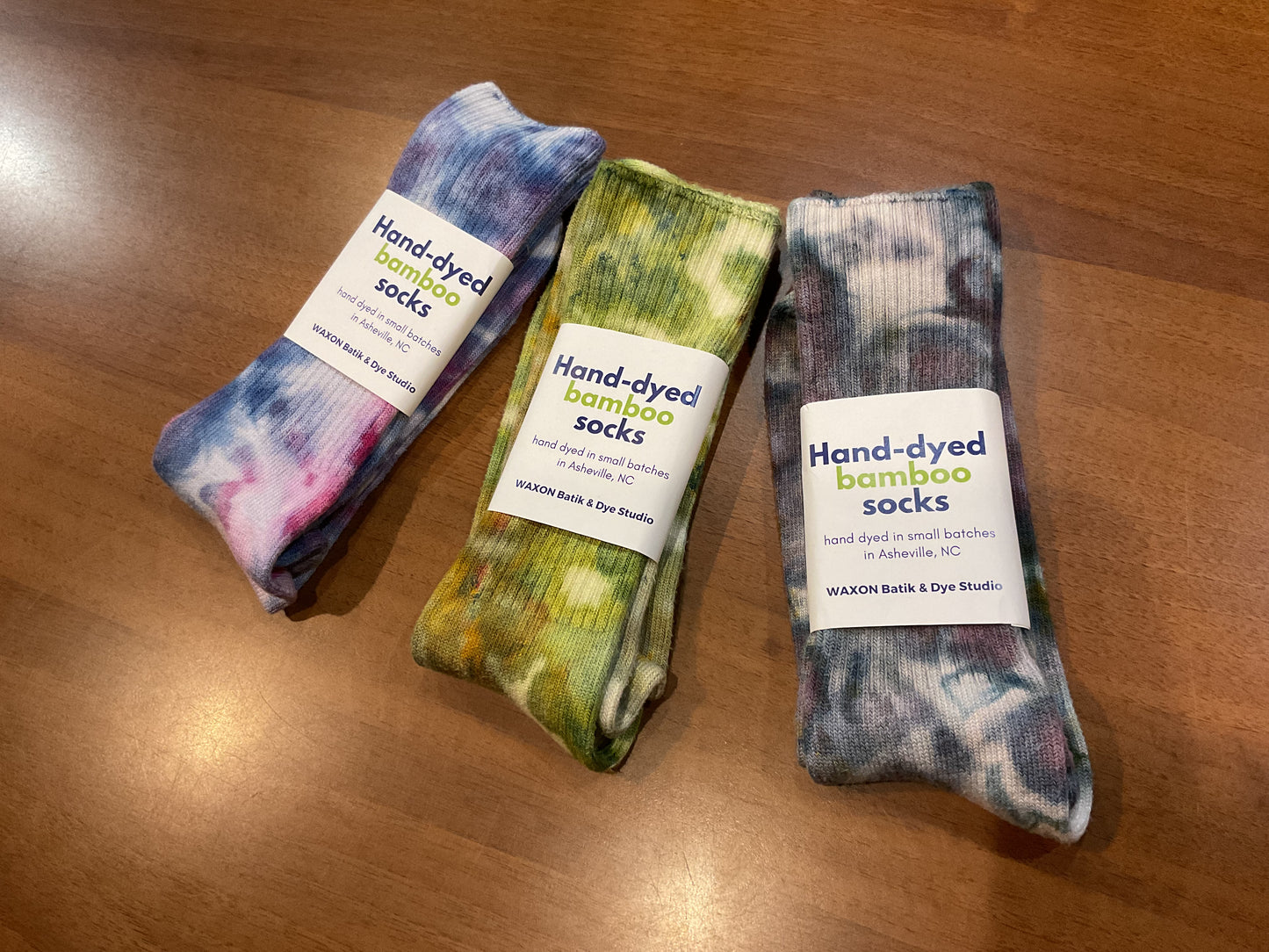 Calze tie dye in Bamboo